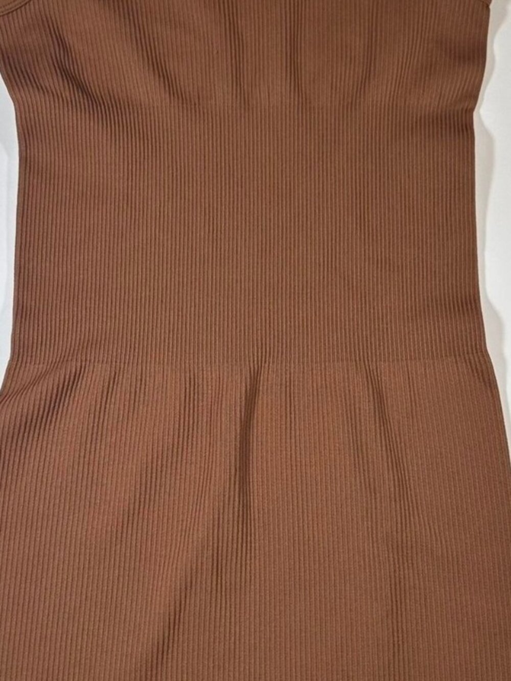 OQQ ribbed body con midi dress small
